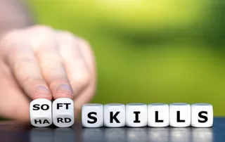 Hard skills versus soft skills. Dice form the expressions "hard